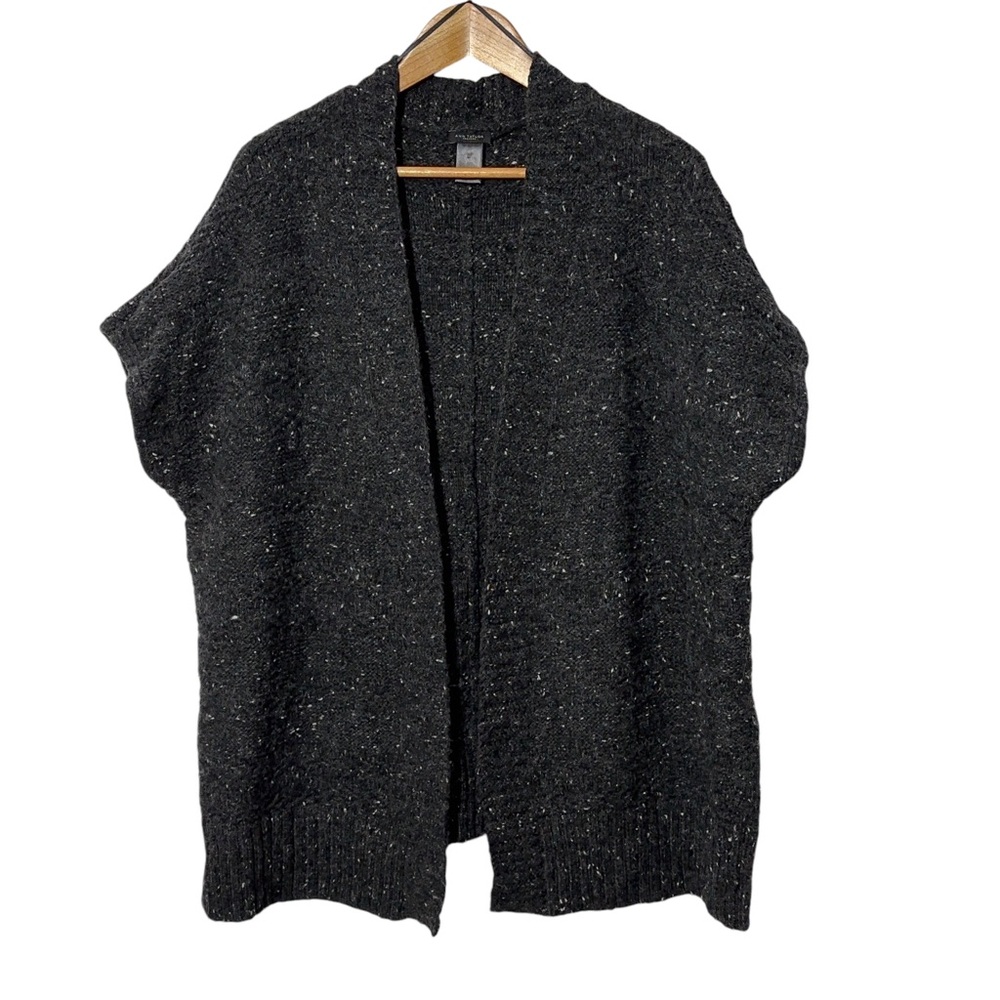 Ann Taylor Factory Wool Bld Cardigan Sweater Womens Size S Sleeveless Open Front